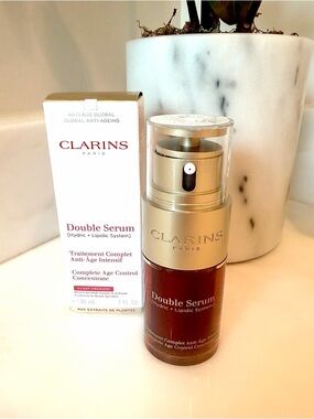 Clarins Double Serum Complete Age Control Concentrate - 1oz New in Box